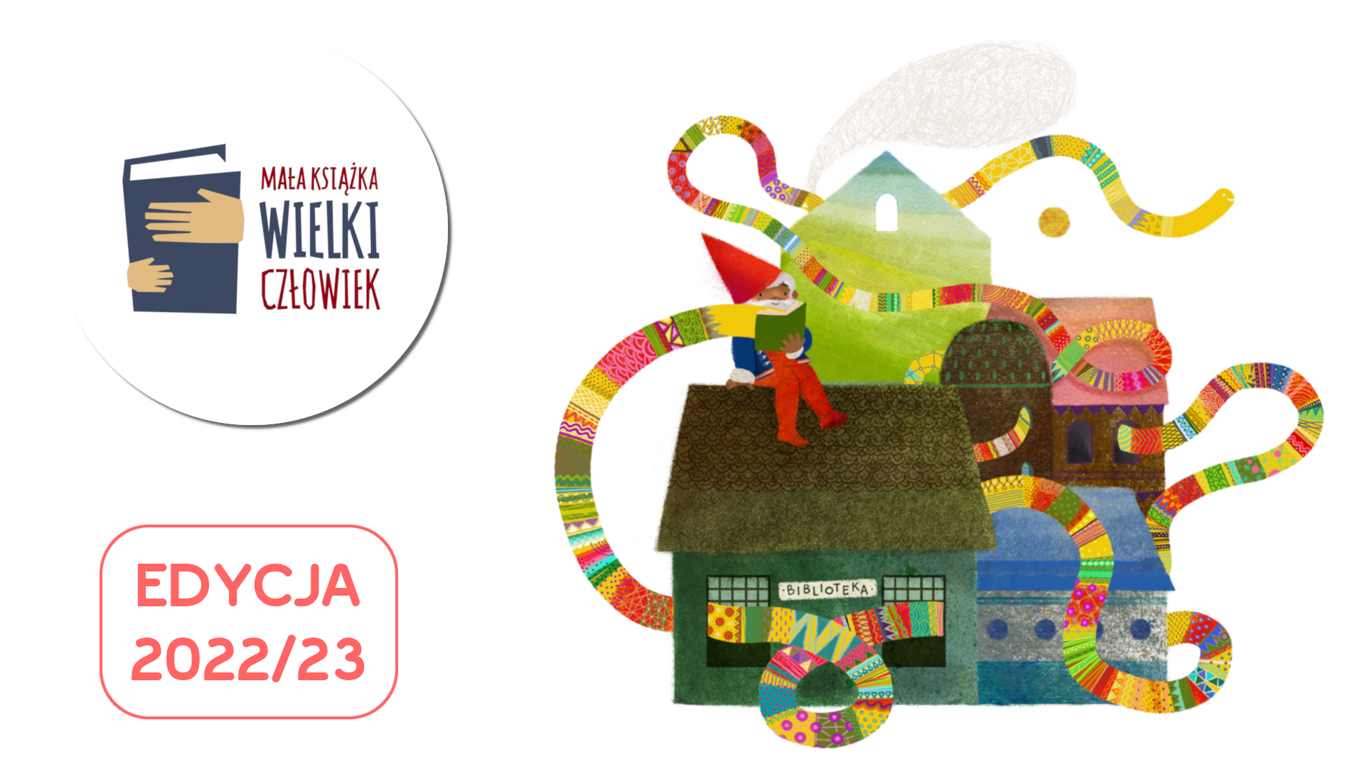 Logo i baner akcji "Mała książka - wielki człowiek" edycja 2022/23