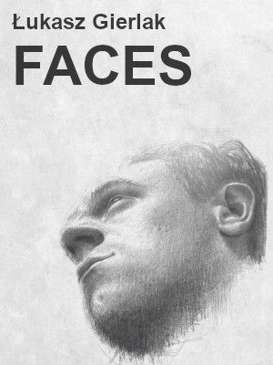 Fragment ilustracji do wystawy - jeden z rysunków Łukasza Gierlaka przedstawiający męską twarz